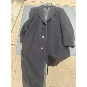 Lauren Ralph Lauren Cashmere Wool Coat Mens Black Overcoat USA